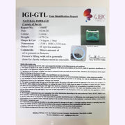 4.79/CT Natural Panna Stone with Govt. Lab Certificate (12210)